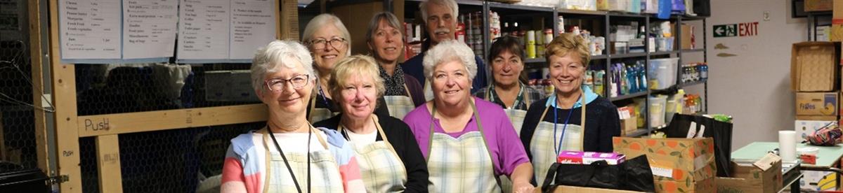 volunteers working at the Deep River and Area Food Bank